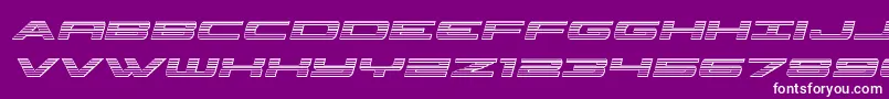 classiccobrachromeital Font – White Fonts on Purple Background