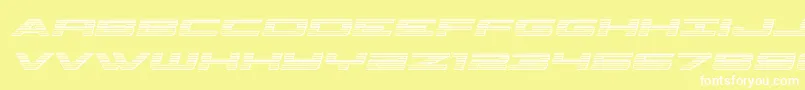 classiccobrachromeital Font – White Fonts on Yellow Background