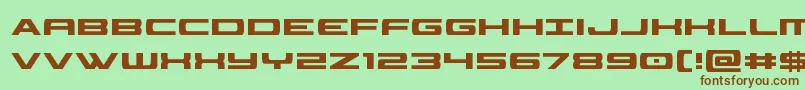 classiccobracond Font – Brown Fonts on Green Background