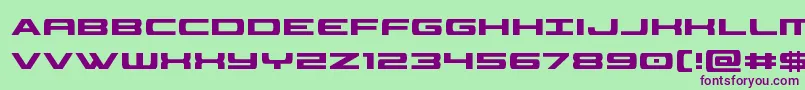 classiccobracond Font – Purple Fonts on Green Background