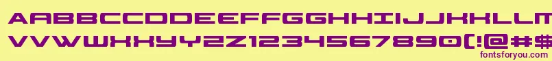 classiccobracond Font – Purple Fonts on Yellow Background