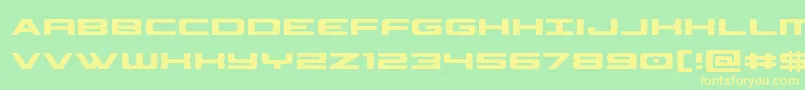 Fonte classiccobracond – fontes amarelas em um fundo verde