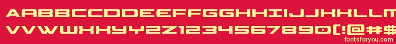 classiccobracond Font – Yellow Fonts on Red Background