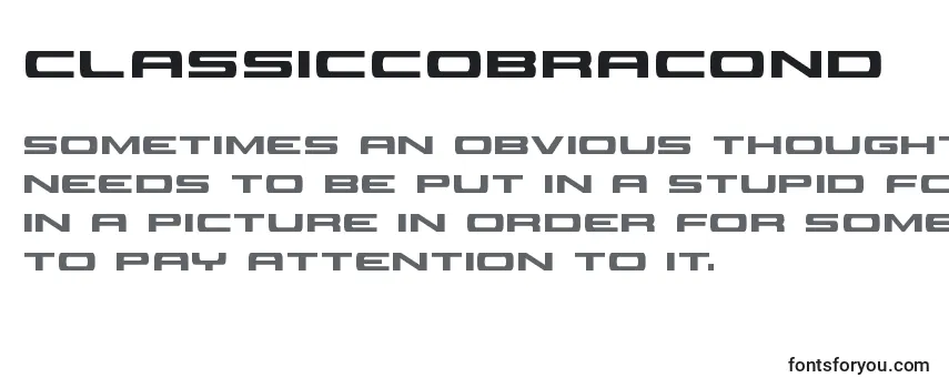 Обзор шрифта Classiccobracond (123551)