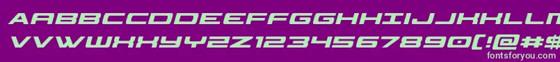 classiccobracondital Font – Green Fonts on Purple Background