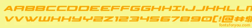 classiccobracondital Font – Orange Fonts on Yellow Background