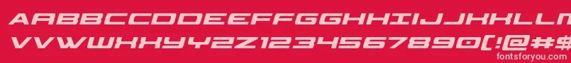 classiccobracondital-fontti – vaaleanpunaiset fontit punaisella taustalla