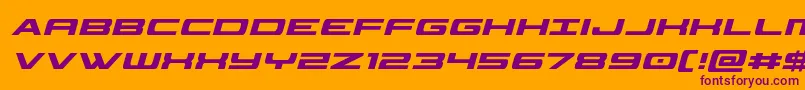 classiccobracondital Font – Purple Fonts on Orange Background