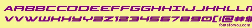 classiccobracondital Font – Purple Fonts on Yellow Background