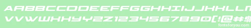 classiccobracondital Font – White Fonts on Green Background