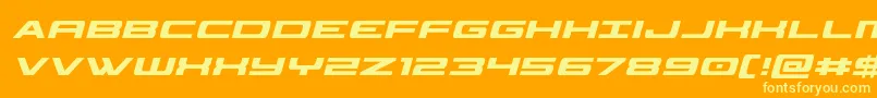classiccobracondital Font – Yellow Fonts on Orange Background