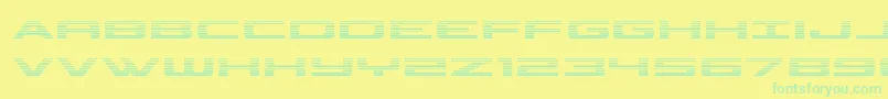 Czcionka classiccobragrad – zielone czcionki na żółtym tle