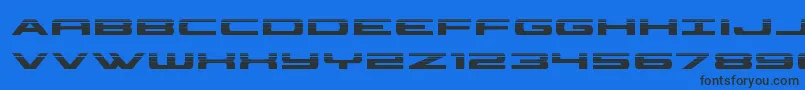 Шрифт classiccobrahalf – чёрные шрифты на синем фоне