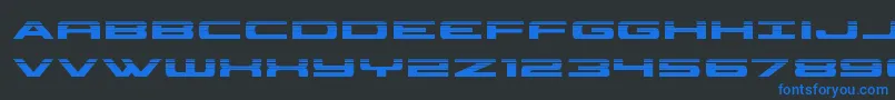 classiccobrahalf Font – Blue Fonts on Black Background