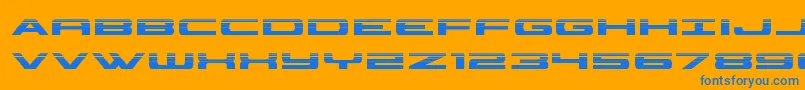 classiccobrahalf Font – Blue Fonts on Orange Background