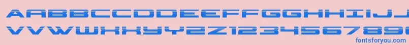 フォントclassiccobrahalf – ピンクの背景に青い文字