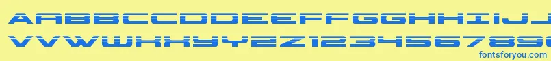 classiccobrahalf Font – Blue Fonts on Yellow Background