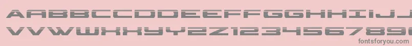 フォントclassiccobrahalf – ピンクの背景に灰色の文字