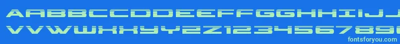 classiccobrahalf Font – Green Fonts on Blue Background