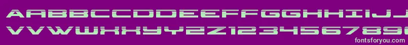 classiccobrahalf-fontti – vihreät fontit violetilla taustalla