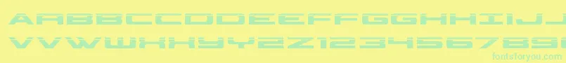 Fonte classiccobrahalf – fontes verdes em um fundo amarelo