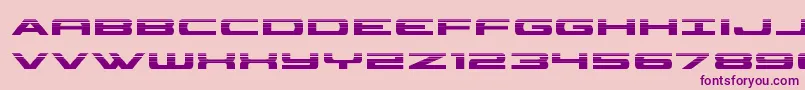 フォントclassiccobrahalf – ピンクの背景に紫のフォント