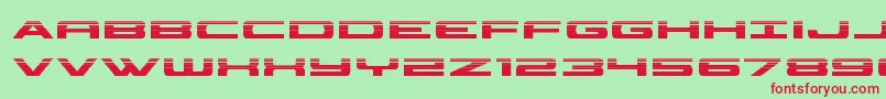 classiccobrahalf Font – Red Fonts on Green Background