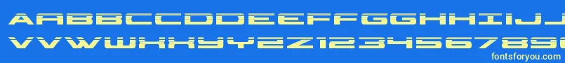 Шрифт classiccobrahalf – жёлтые шрифты на синем фоне