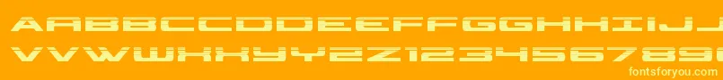 classiccobrahalf Font – Yellow Fonts on Orange Background