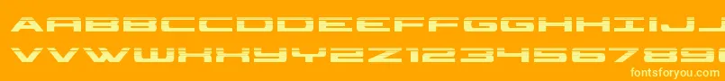 フォントclassiccobrahalf – オレンジの背景に黄色の文字