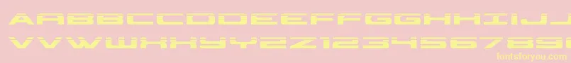 classiccobrahalf-fontti – keltaiset fontit vaaleanpunaisella taustalla