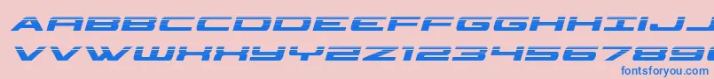 Czcionka classiccobrahalfital – niebieskie czcionki na różowym tle