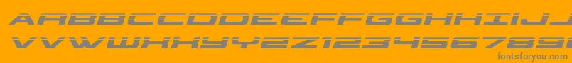 Czcionka classiccobrahalfital – szare czcionki na pomarańczowym tle
