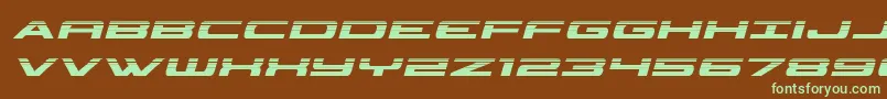 classiccobrahalfital Font – Green Fonts on Brown Background