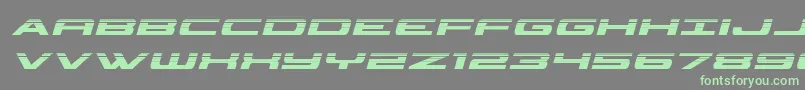 Czcionka classiccobrahalfital – zielone czcionki na szarym tle
