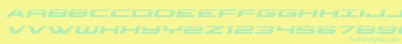 Czcionka classiccobrahalfital – zielone czcionki na żółtym tle