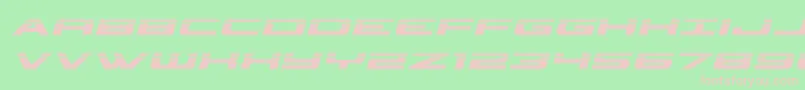 classiccobrahalfital-fontti – vaaleanpunaiset fontit vihreällä taustalla