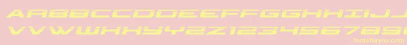classiccobrahalfital-Schriftart – Gelbe Schriften auf rosa Hintergrund