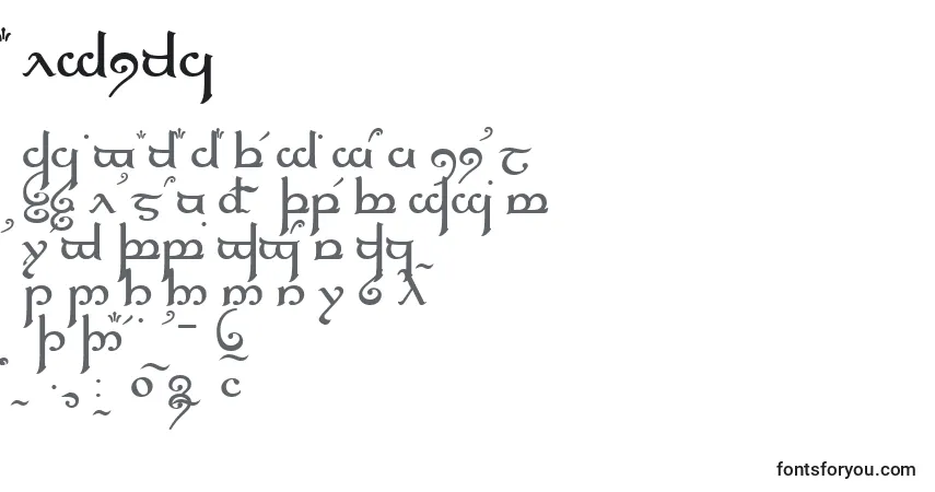 Fuente Elfica - alfabeto, números, caracteres especiales