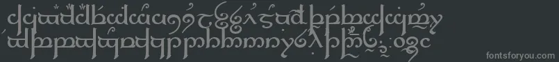 フォントElfica – 黒い背景に灰色の文字