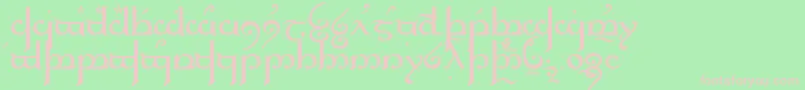 Elfica Font – Pink Fonts on Green Background