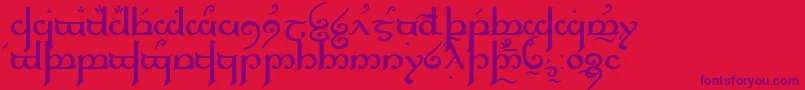 Elfica Font – Purple Fonts on Red Background