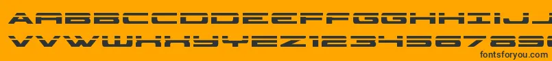 classiccobralaser Font – Black Fonts on Orange Background