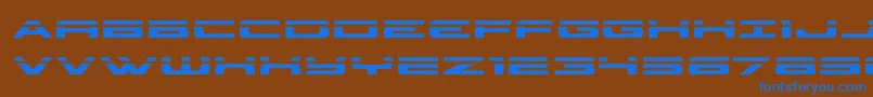 classiccobralaser Font – Blue Fonts on Brown Background