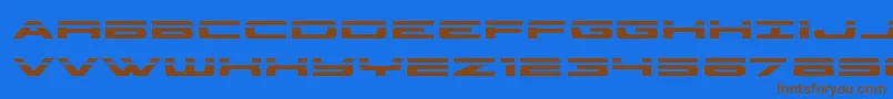 classiccobralaser Font – Brown Fonts on Blue Background
