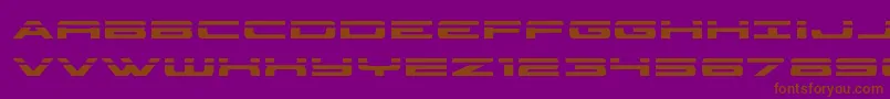 classiccobralaser Font – Brown Fonts on Purple Background