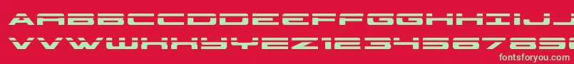 classiccobralaser Font – Green Fonts on Red Background