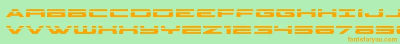 Czcionka classiccobralaser – pomarańczowe czcionki na zielonym tle