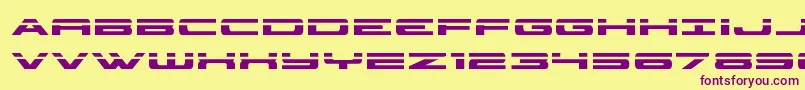 classiccobralaser Font – Purple Fonts on Yellow Background