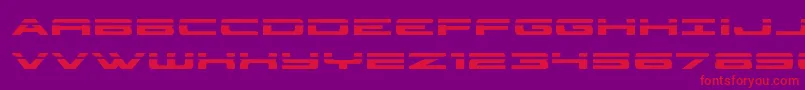 フォントclassiccobralaser – 紫の背景に赤い文字
